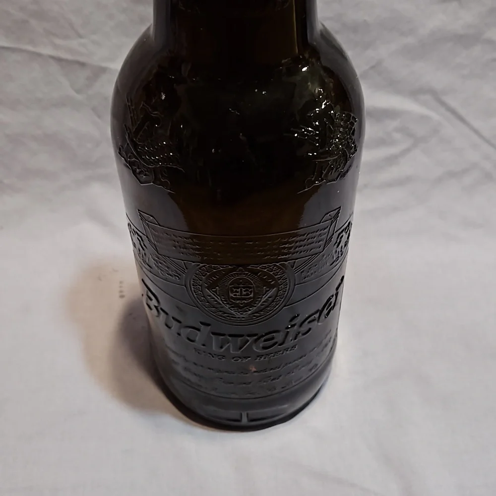 Large Giant Glass Budweiser Beer Bottle Bank-15